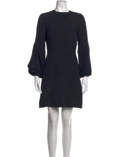 Pre-owned Andrew Gn Crew Neck Mini Dress In Black