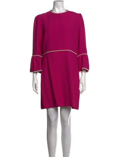 Pre-owned Andrew Gn Crew Neck Mini Dress W/ Tags In Pink