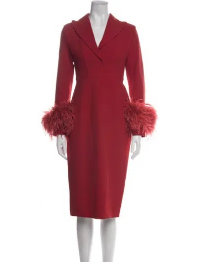 Pre-owned Andrew Gn Knee-length Dress In Red