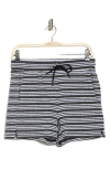 Andrew Marc Heritage Stripe Shorts In Black/ White Combo
