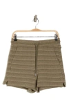 Andrew Marc Heritage Stripe Shorts In Dusty Olive Combo