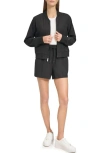 Andrew Marc Stretch Zip-up Jacket In Black