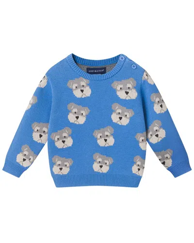 Andy & Evan Dog Sweater Set In Blue