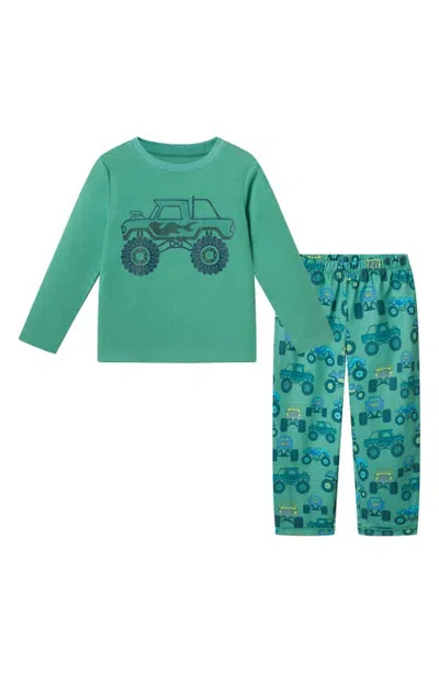Andy & Evan Kids' 2-piece Pajama Set In Green