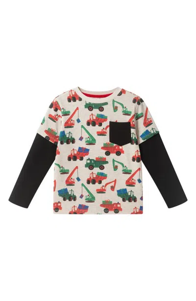 Andy & Evan Kids' Holiday Trucks Long Sleeve Graphic T-shirt In Multi