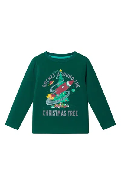 Andy & Evan Kids' Present Inspector Graphic Long Sleeve T-shirt In Green