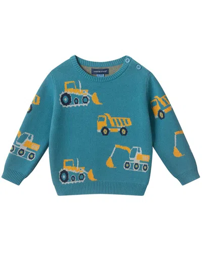 Andy & Evan Transportation Sweater Set In Blue