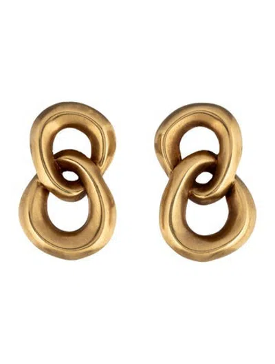 Pre-owned Angela Cummings 18k Vintage Interlinked Earclip Earrings In Multicolor
