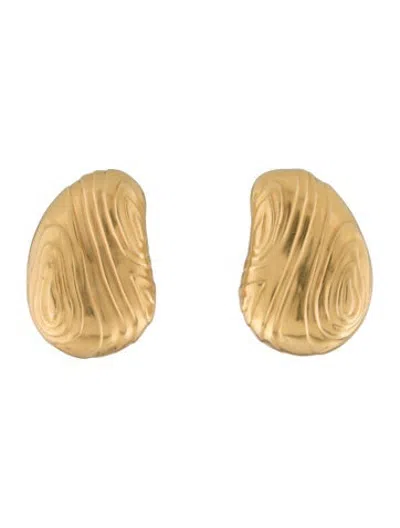 Pre-owned Angela Cummings Vintage Wood Grain Clip-on Earrings In Multicolor