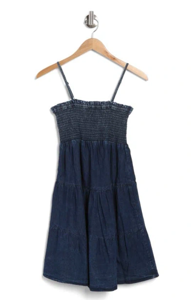 Angie Smocked Tiered Denim Dress