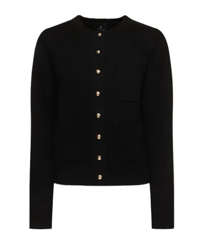 Anine Bing Long-sleeved Cardigan In Black
