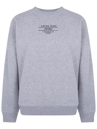 Anine Bing "miles" Sweatshirt Studio In Gray