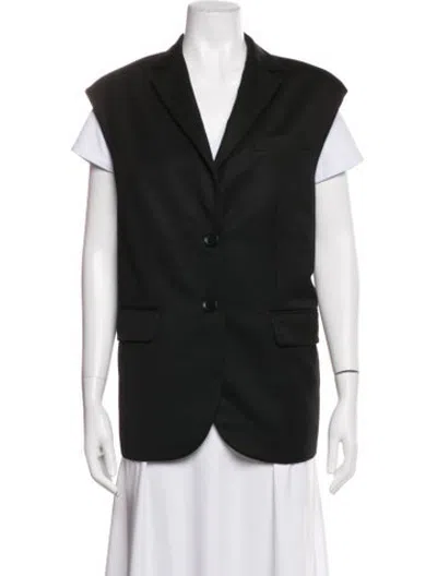 Pre-owned Anine Bing Wool Vest In Black