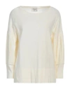 Anita Di. Woman Sweater Cream Size 8 Viscose, Cotton In White