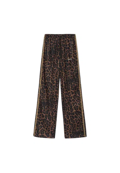 Aniye By Pantalone Palazzo Jody Maculato Donna  With Side Lace In Brown