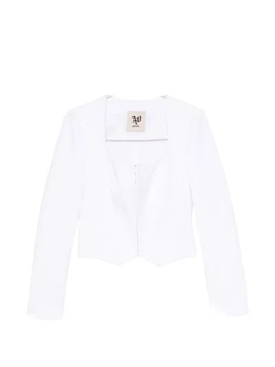 Aniye By Shana Square-neck Jacket In White