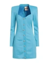 Aniye By Woman Mini Dress Turquoise Size 6 Polyester, Elastane In Blue