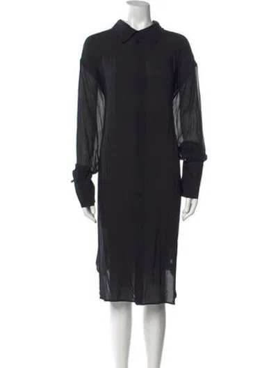 Pre-owned Ann Demeulemeester Midi Length Dress In Black