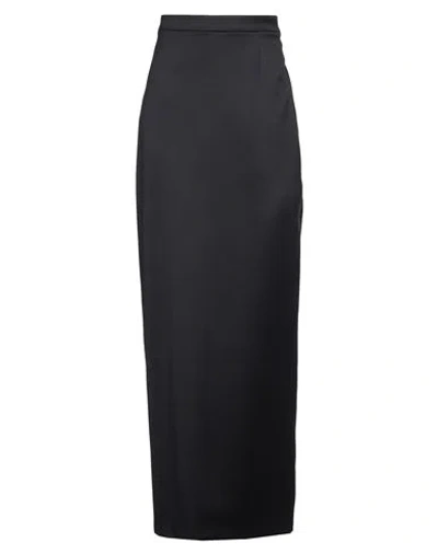 Ann Demeulemeester Woman Maxi Skirt Black Size 8 Virgin Wool, Polyamide