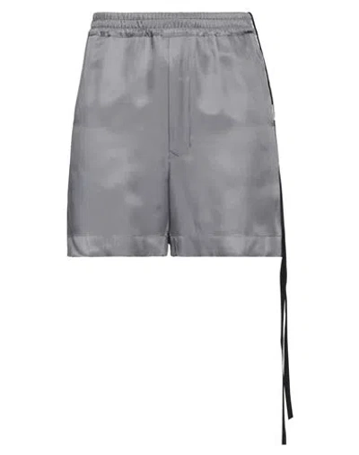 Ann Demeulemeester Woman Shorts & Bermuda Shorts Grey Size 16 Viscose, Cupro In Gray