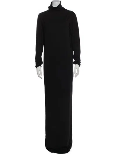 Pre-owned Ann Demeulemeester Wool Long Dress In Black