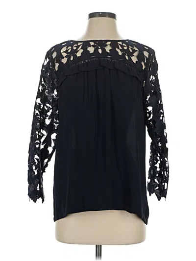 Ann Taylor Loft 3/4 Sleeve Blouse In Black