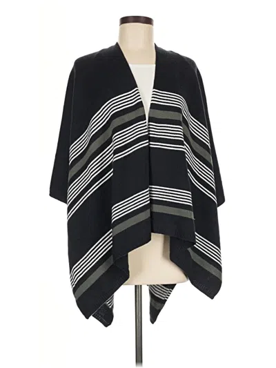 Pre-owned Ann Taylor Loft Outlet Poncho In Black