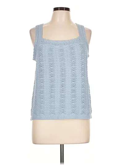 Pre-owned Ann Taylor Loft Sweater Vest In Blue