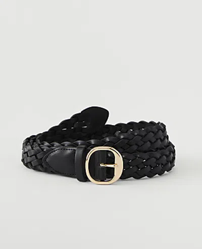 Ann Taylor Weekend Braided Belt In Black