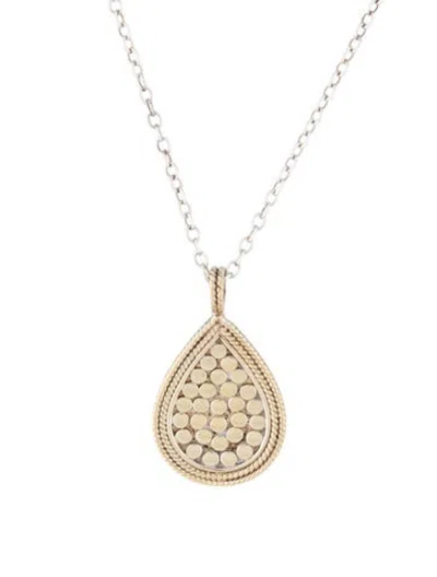 Pre-owned Anna Beck Dot Pendant Necklace, 18.5" In Multicolor