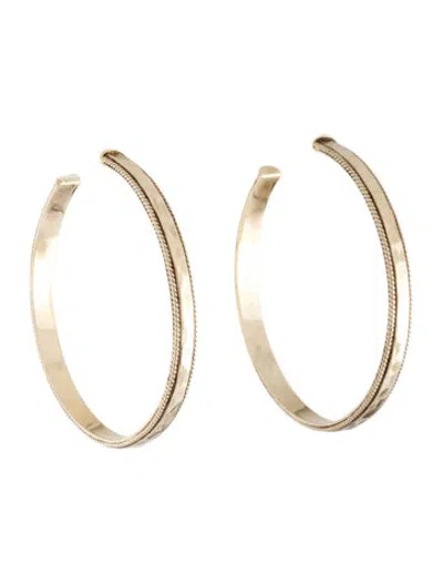 Pre-owned Anna Beck Hammered Hoop Earrings In Multicolor