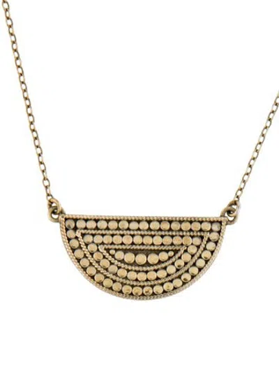 Pre-owned Anna Beck Textured Dot Reversible Station Necklace, 18" In Multicolor