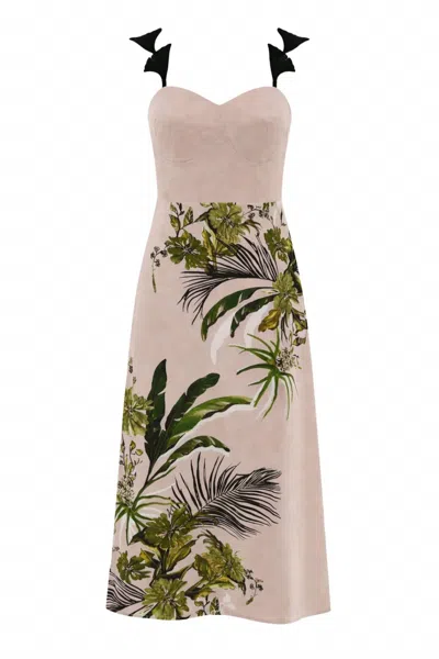 Anna Cate Women's Wilson Midi Dress In Neutral Botanical In White