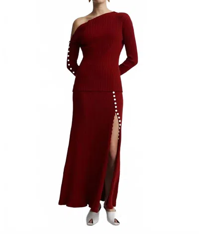 Anna Quan Bryn Off Shoulder Top In Sangria In Yellow