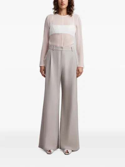 Anna Quan Weber Pleated Trousers In Gray