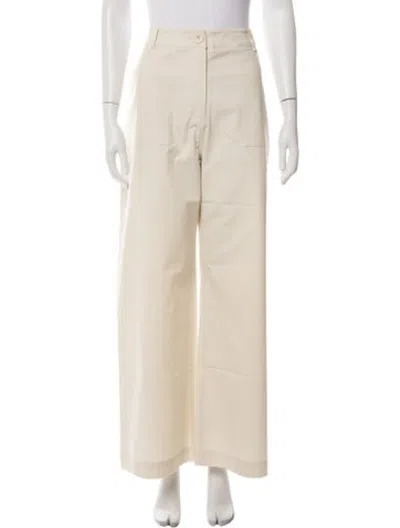 Pre-owned Anna Quan Wide Leg Pants In Neutrals