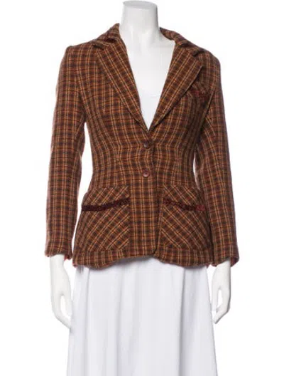 Pre-owned Anna Sui Vintage 1990's Blazer In Brown