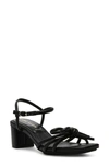 Anne Klein Keilly Sandal In Black Smooth