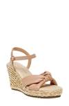 Anne Klein Wintour Espadrille Wedge Sandal In Nude Smooth