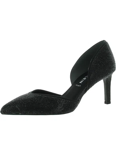 Anne Klein Womens Pointed Toe Dressy D'orsay Heels In Black
