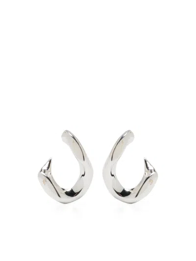 Annelise Michelson Déchainée Hoop Earrings In Silver