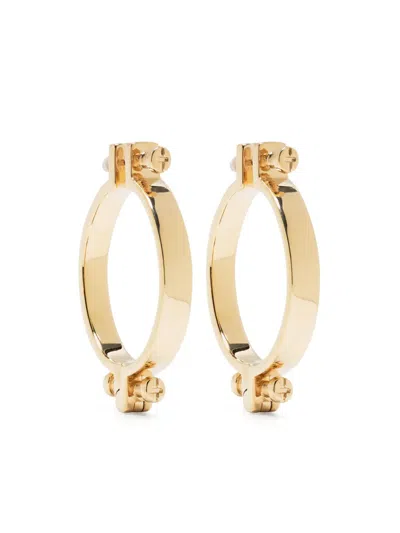 Annelise Michelson Screw-motif Hoop Earrings In Gold