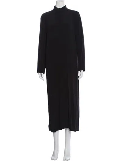 Pre-owned Annette Görtz Mock Neck Long Dress In Black