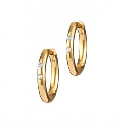 Anni Lu Women's Brigitte Hoops Earrings In Gold