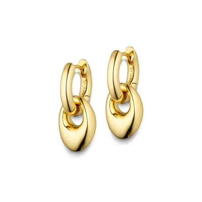 Anni Lu Women's Petit Pebble Hoop Earrings In Gold