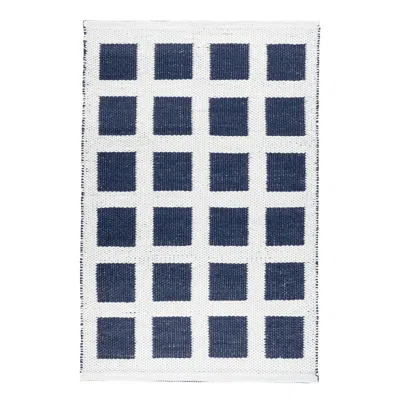 Annie Selke Titto Navy Handwoven Indoor/outdoor Rug - Runner-2.5x8 In Blue