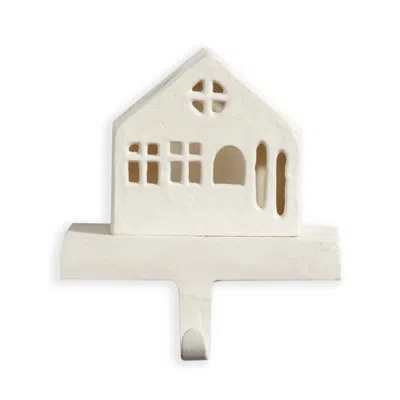 Annie Selke White Chalet Stocking Holder