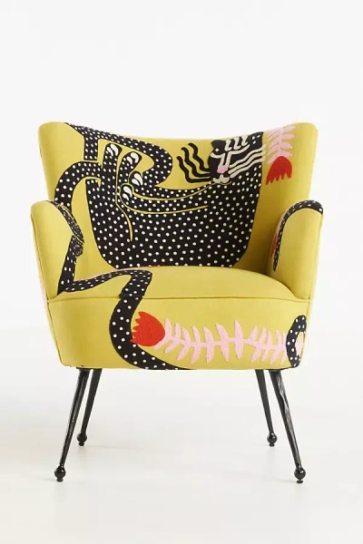 Anthropologie Aapo Petite Accent Chair In Yellow