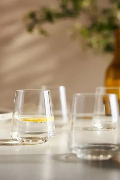 Anthropologie Emma Stemless Wine Glasses, Set Of 4 In Transparent