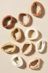 Anthropologie Zia Ponytail Holder Set In Beige